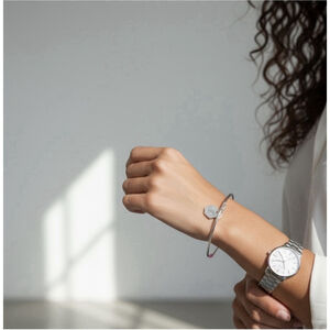 African Artisan Silver Africa Bangle Bracelet